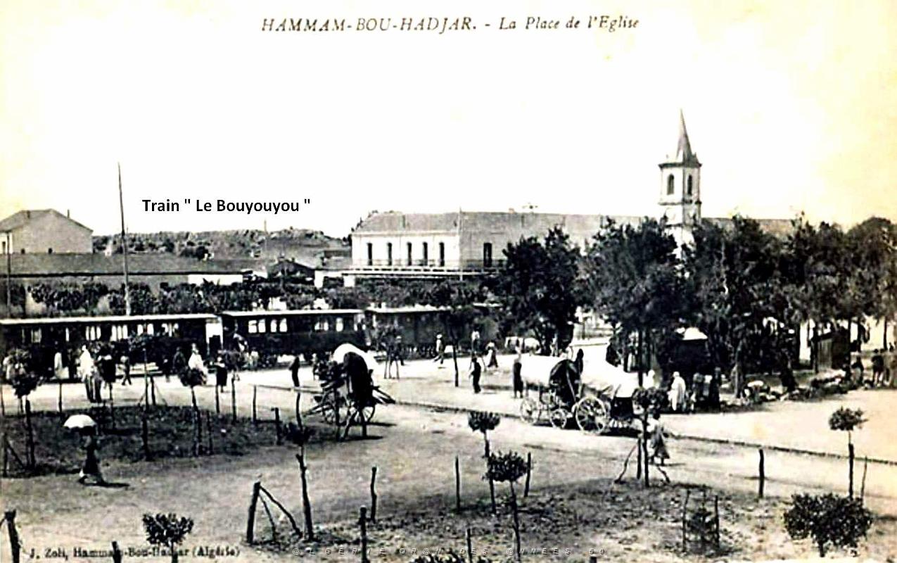 Hammam-Bou-Hadjar - Place de l'Eglise avec le Bouyouyou.jpg